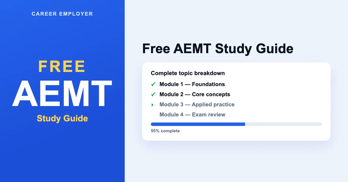 FREE AEMT Study Guide 2026 + Quizzes & Readiness Score
