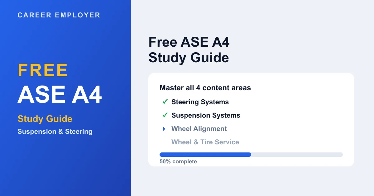 FREE ASE A4 Study Guide 2026 + Quizzes &amp; Readiness Score