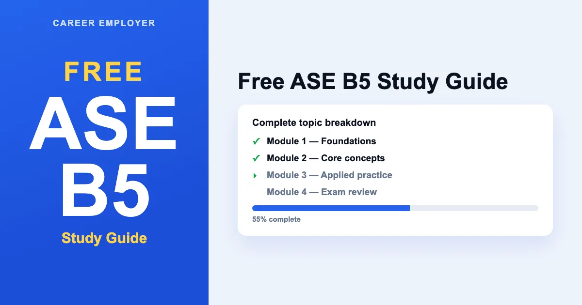 FREE ASE B5 Study Guide 2026 + Quizzes & Readiness Score