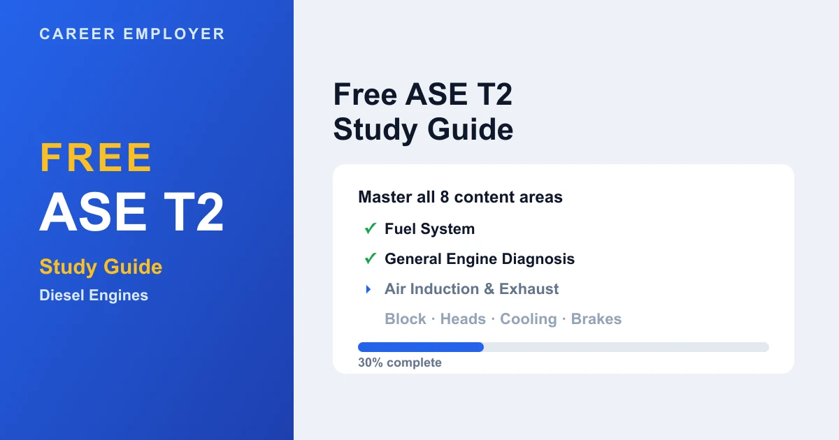 FREE ASE T2 Study Guide 2026 + Quizzes & Readiness Score