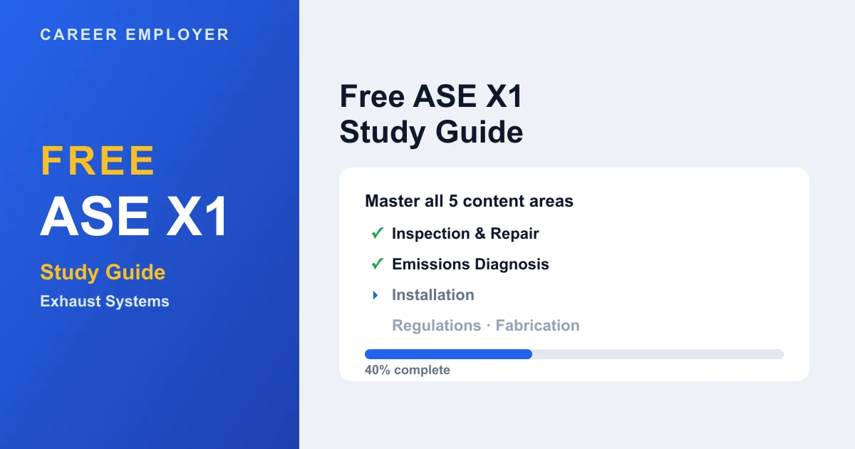 Ase Help FREE ASE X1 Study Guide 2026 + Quizzes & Readiness Score