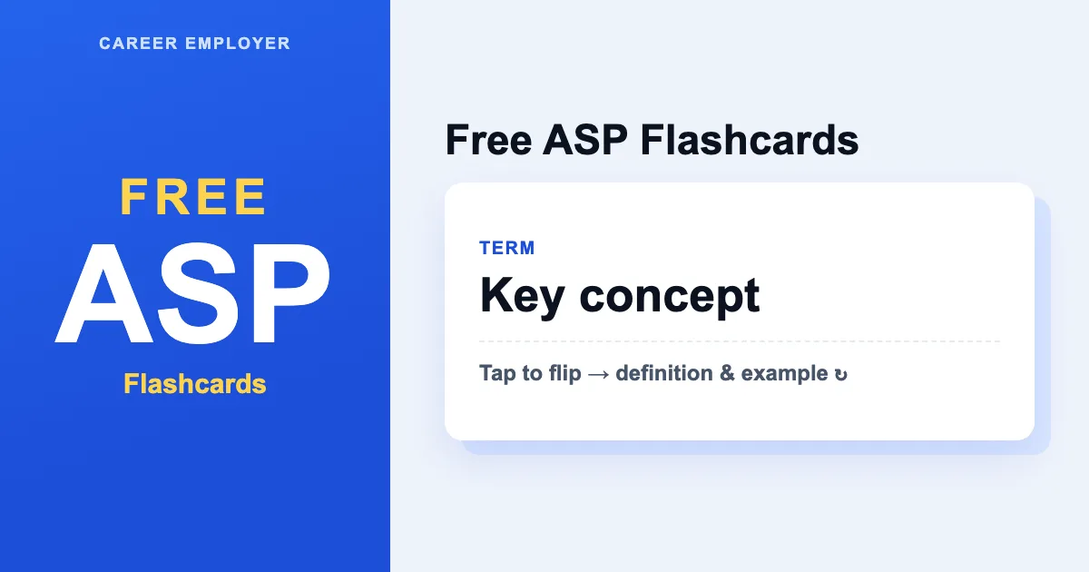 FREE Interactive ASP Flashcards 2026 – 150+ Cards