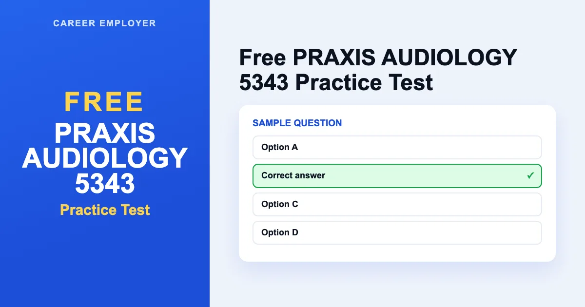 FREE Praxis Audiology 5343 Practice Test 2026 – 250+ Q&A