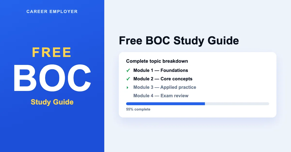 FREE BOC Study Guide 2026 + Quizzes & Readiness Score