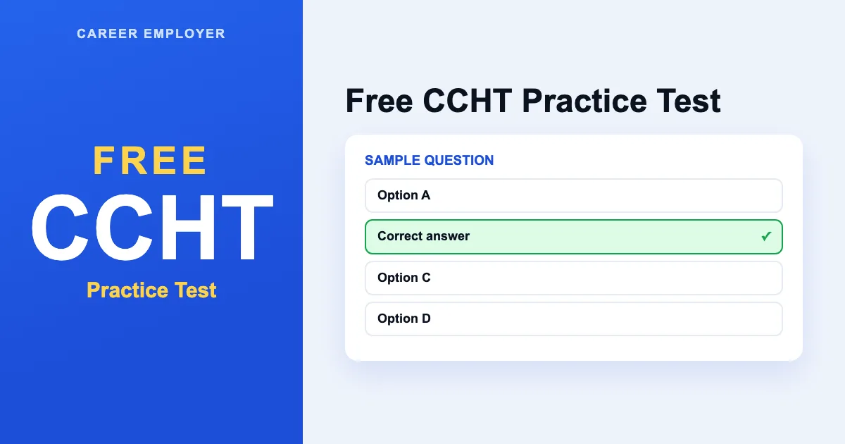 FREE CCHT Practice Test 2026 – 350+ Q&A