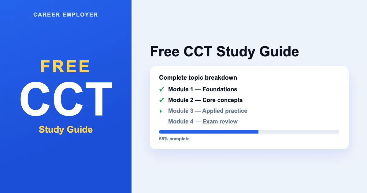 FREE CCT Study Guide 2026 + Quizzes & Readiness Score