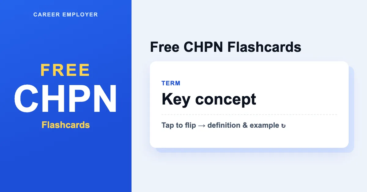 FREE Interactive CHPN Flashcards 2026 – 250+ Cards