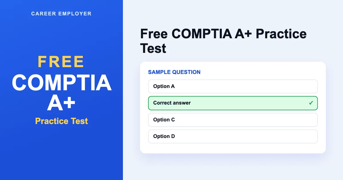 FREE CompTIA A+ Practice Test 2026 – 450+ Q&A