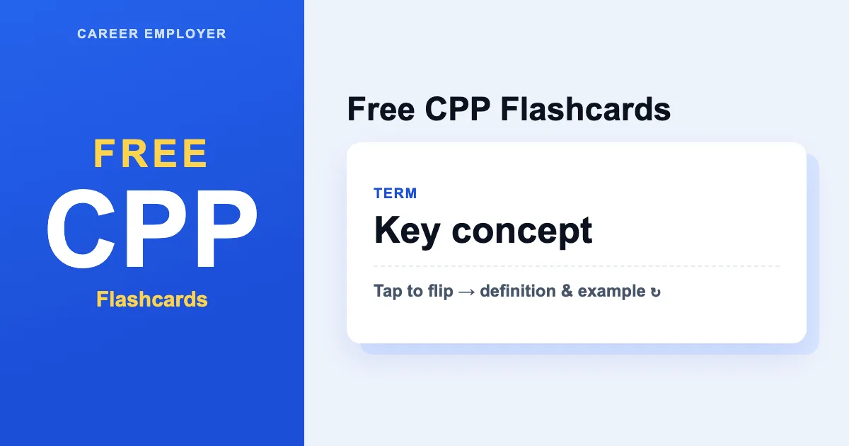 FREE Interactive CPP Flashcards 2026 – 150+ Cards