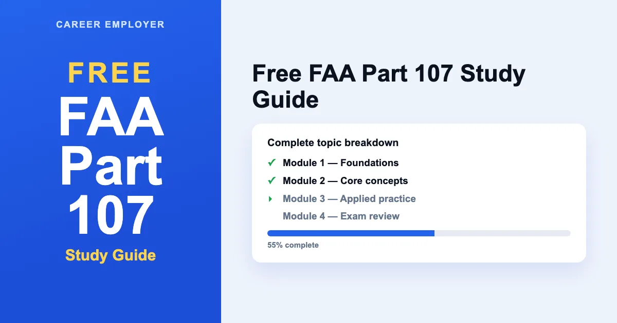 FREE FAA Part 107 Study Guide 2026 + Readiness Score
