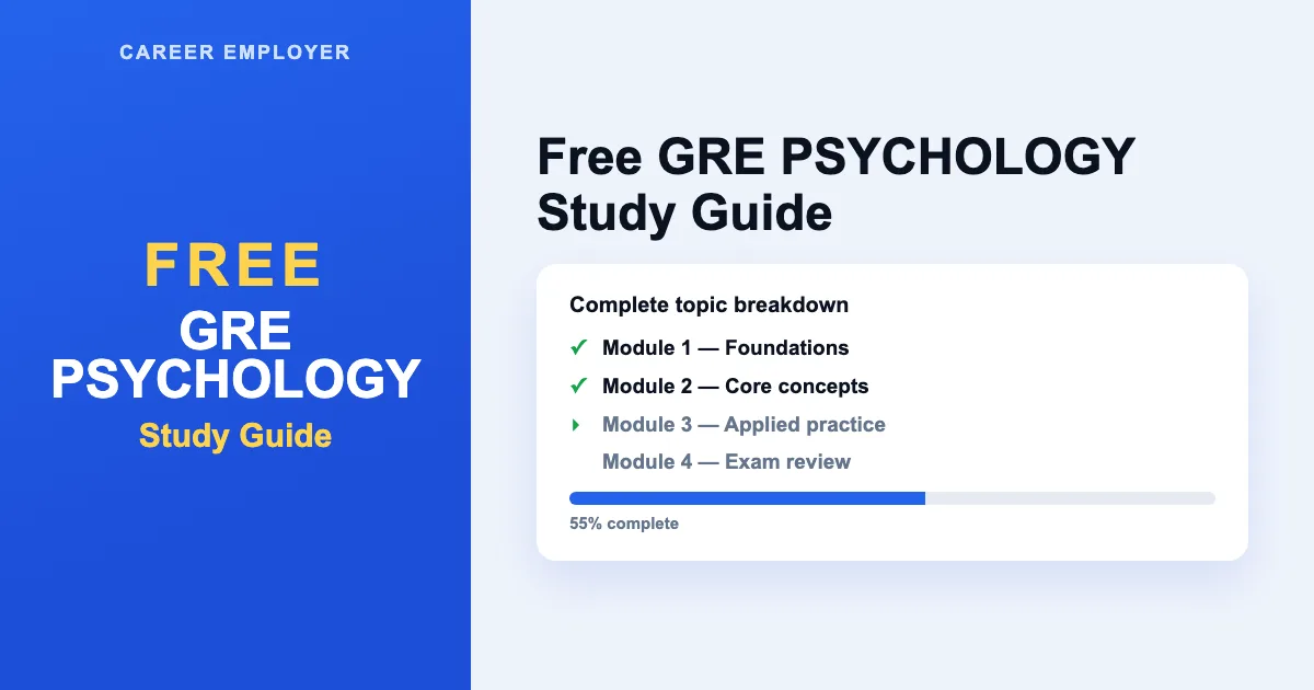 FREE GRE Psychology Study Guide 2026 + Readiness Score