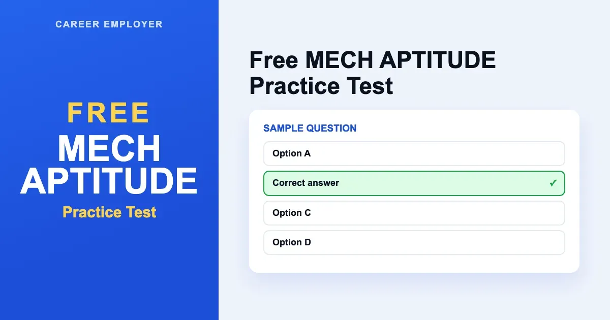 FREE Mechanical Aptitude Practice Test 2026 – 160+ Q&A