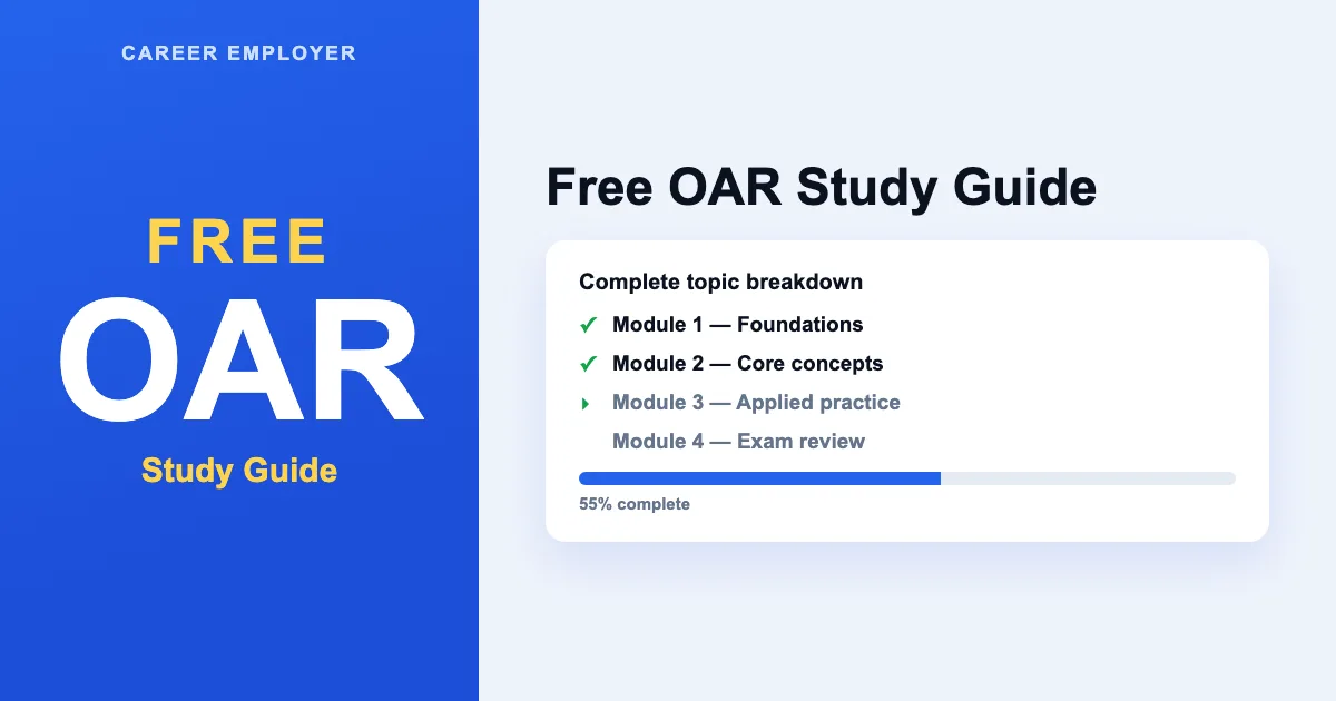 FREE OAR Study Guide 2026 + Quizzes & Readiness Score