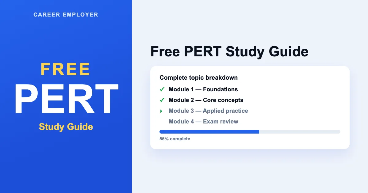 FREE PERT Study Guide 2026 + Quizzes & Readiness Score