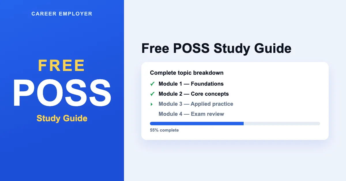 FREE POSS Study Guide 2026 + Quizzes & Readiness Score