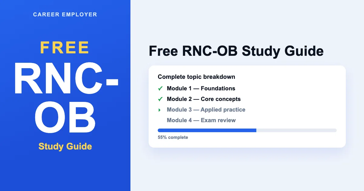 FREE RNC-OB Study Guide 2026 + Quizzes & Readiness Score