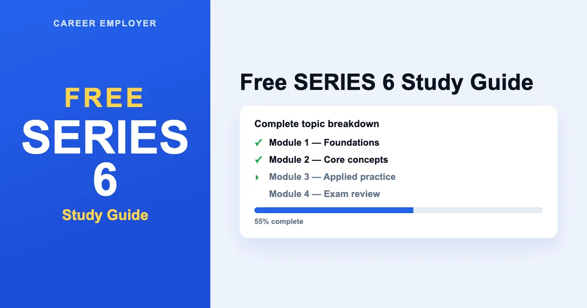 FREE Series 6 Study Guide 2026 + Quizzes & Readiness Score