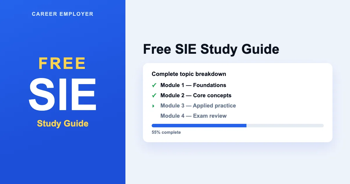 FREE SIE Study Guide 2026 + Quizzes & Readiness Score